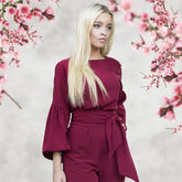 Lofaris Pink Floral And Old Tones Of Grey Photo Backdrop For Portrait